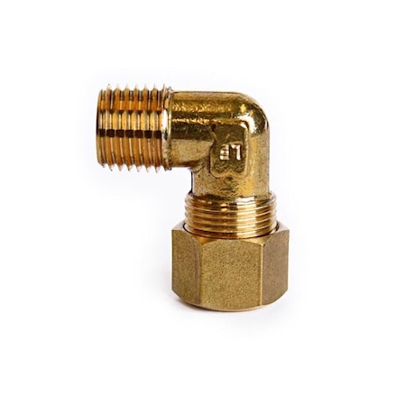 Atc ATC 3/8 in. Compression X 1/4 in. D MPT Brass 90 Degree Elbow 6JC121010711026